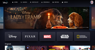Disney Plus Homepage