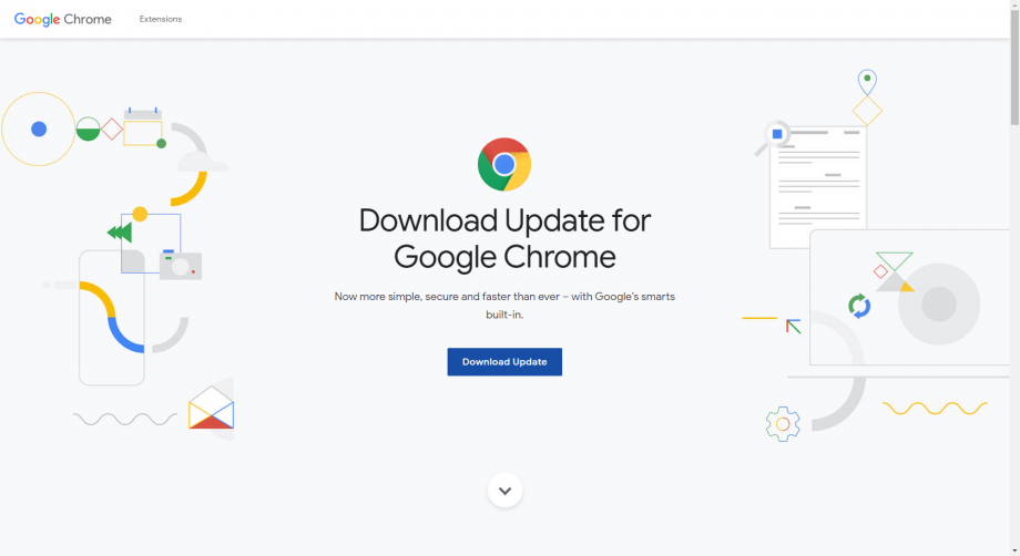 Screenshot of Google Chrom about downloading update for Google Chrome