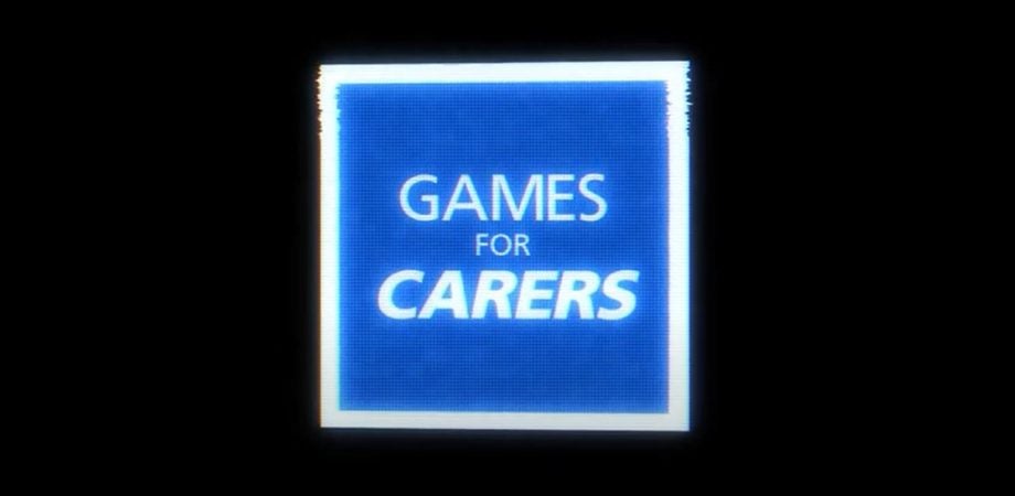 Games for Carers white-blue wallpaper