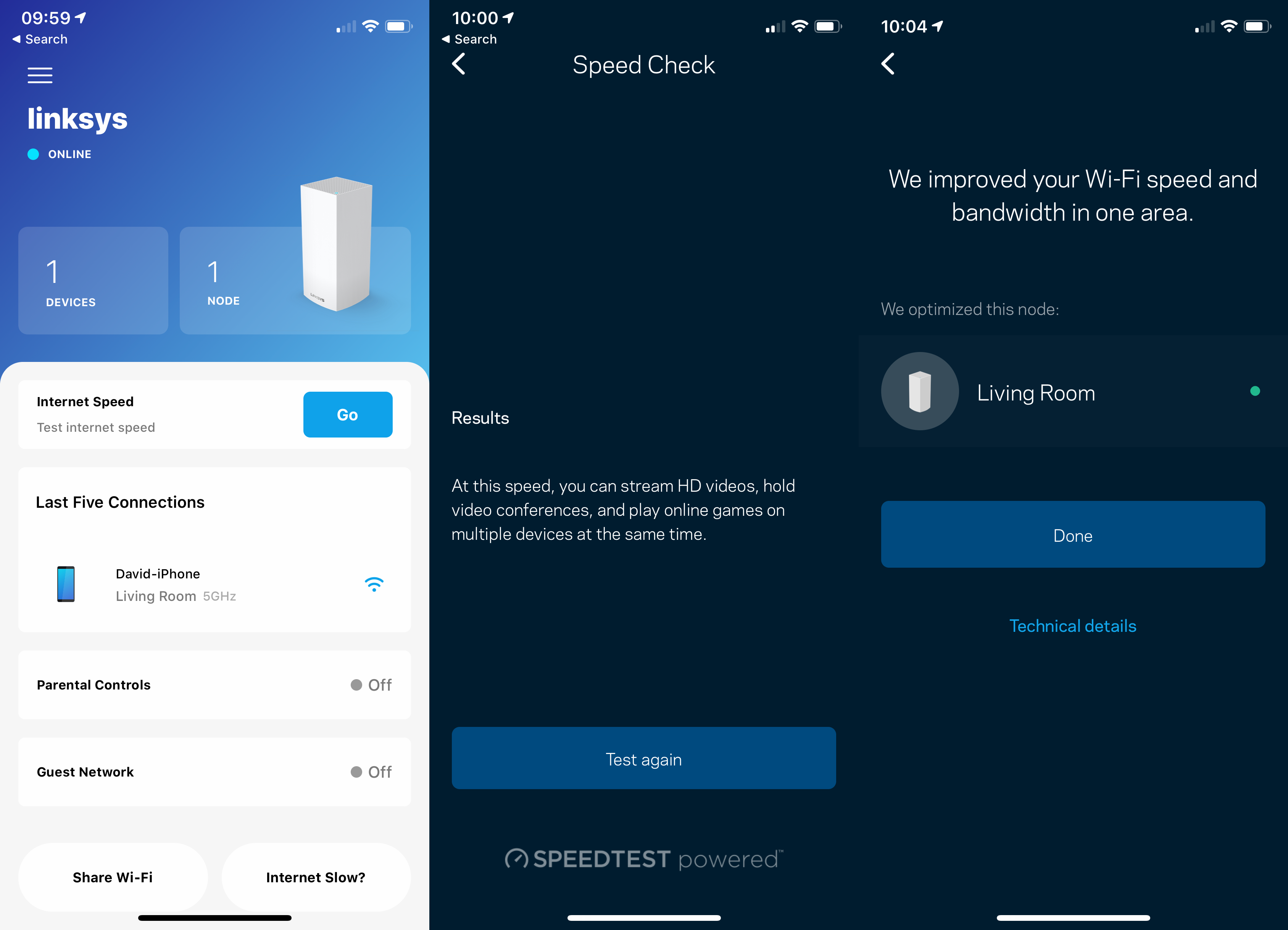 Linksys Velop MX5300 Whole Home Mesh WiFi 6 System app