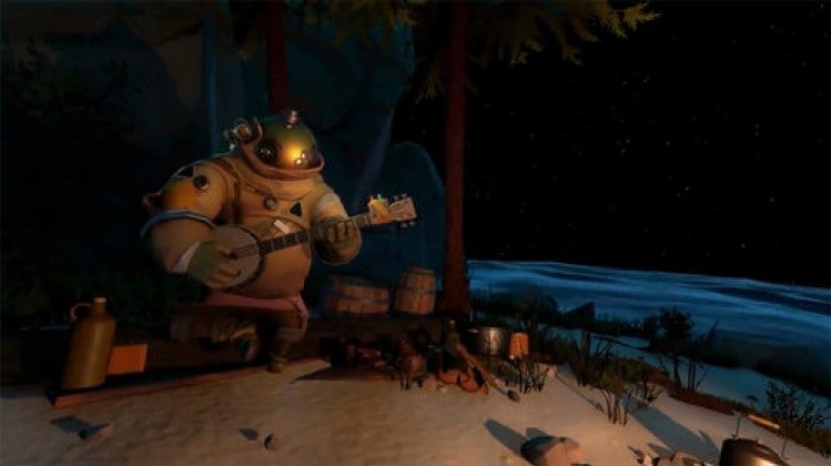 A picture of a scene from a game called Outer Wilds