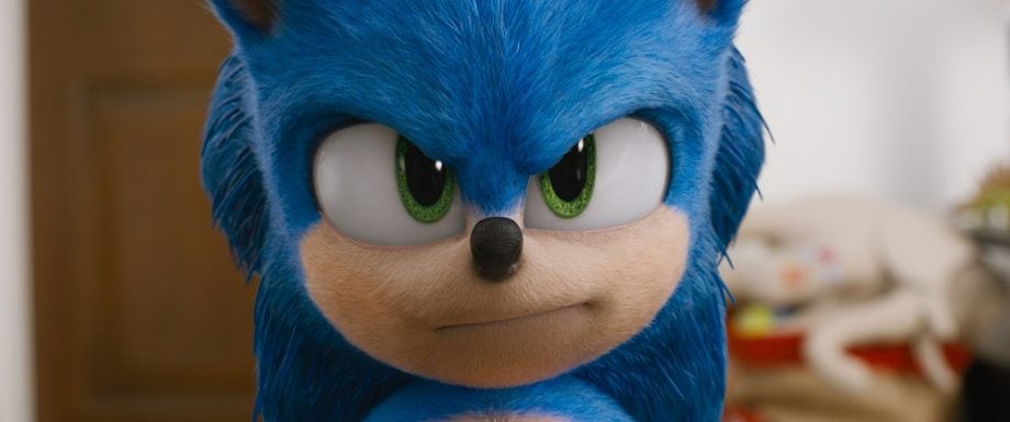 Close up image of Sonic the hedgehog's face