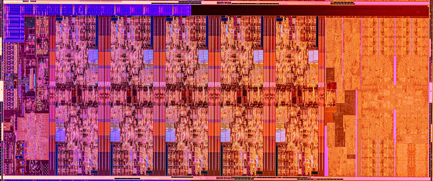 A picture of Intel 10th gen die