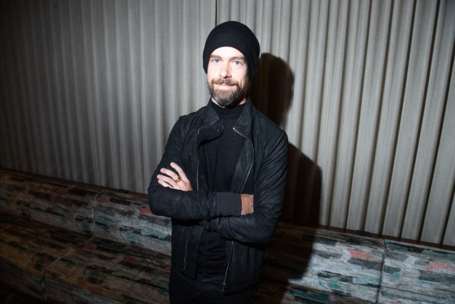 Picture of Jack Dorsey standing in black outfit