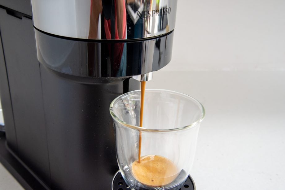 Nespresso Vertuo Next dispensing coffee