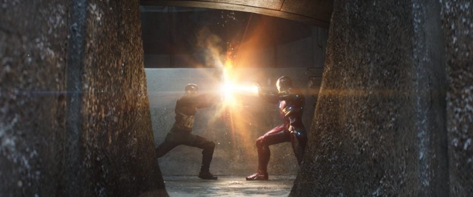 Picture of a scene from a movie called Captain America: Civil War