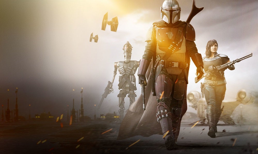 A picture of a wallpaper of Star Wars: The Mandallorian