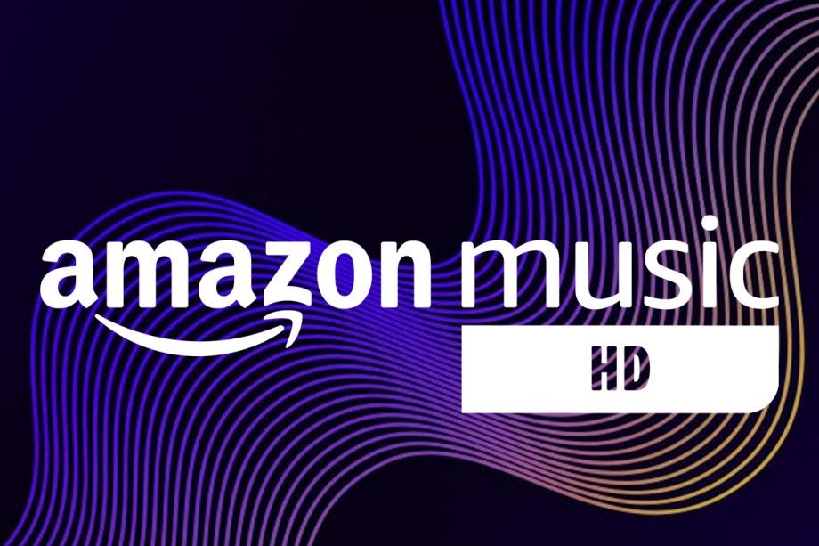 A blue-white wallpaper of Amazon Music HD