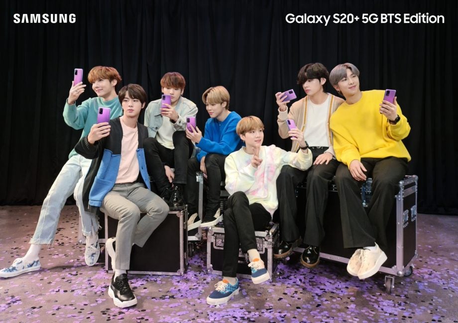 Wallpaper of Samsung Galaxy S20+ 5G BTS edition