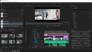 Screenshot of ongoing video editing in Premiere Rush