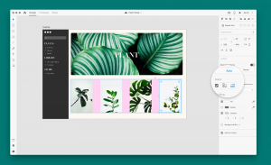 Screenshot of designing in Adobe XD