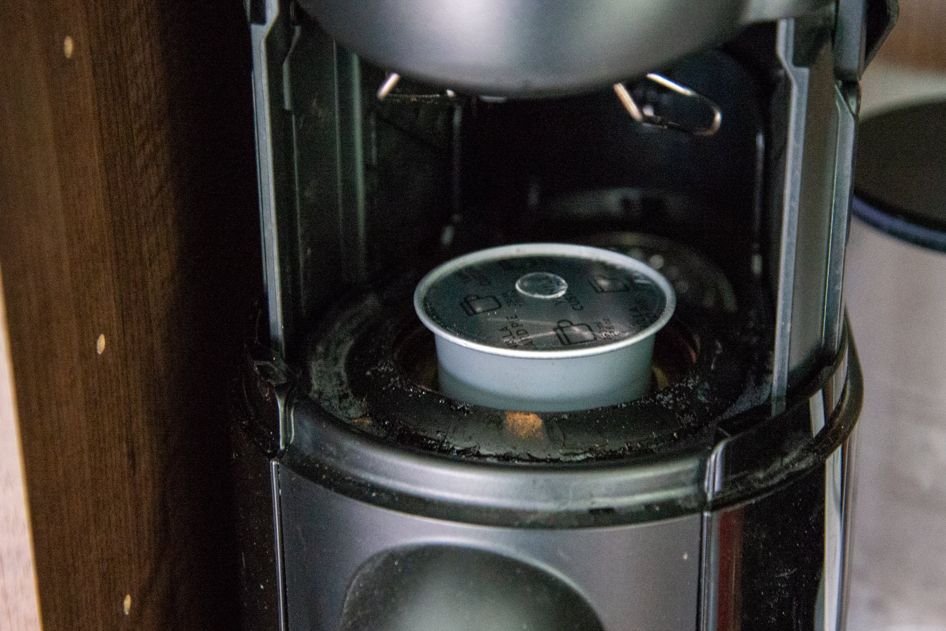 Nespresso Vertuo capsule inserted