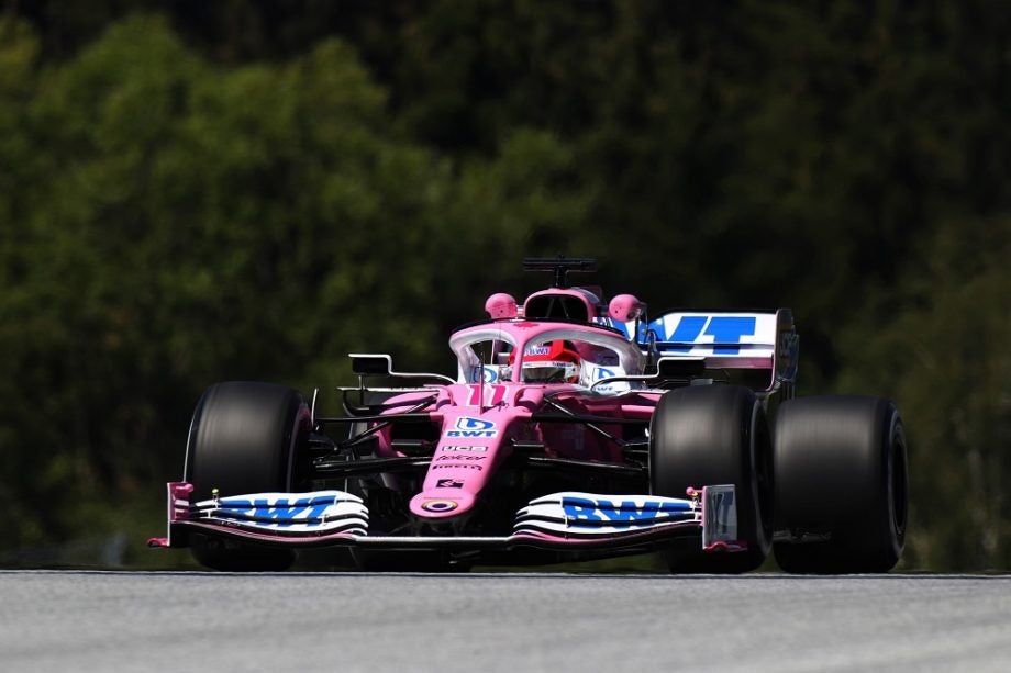 Picture of a pink F1 car from Styrian GP