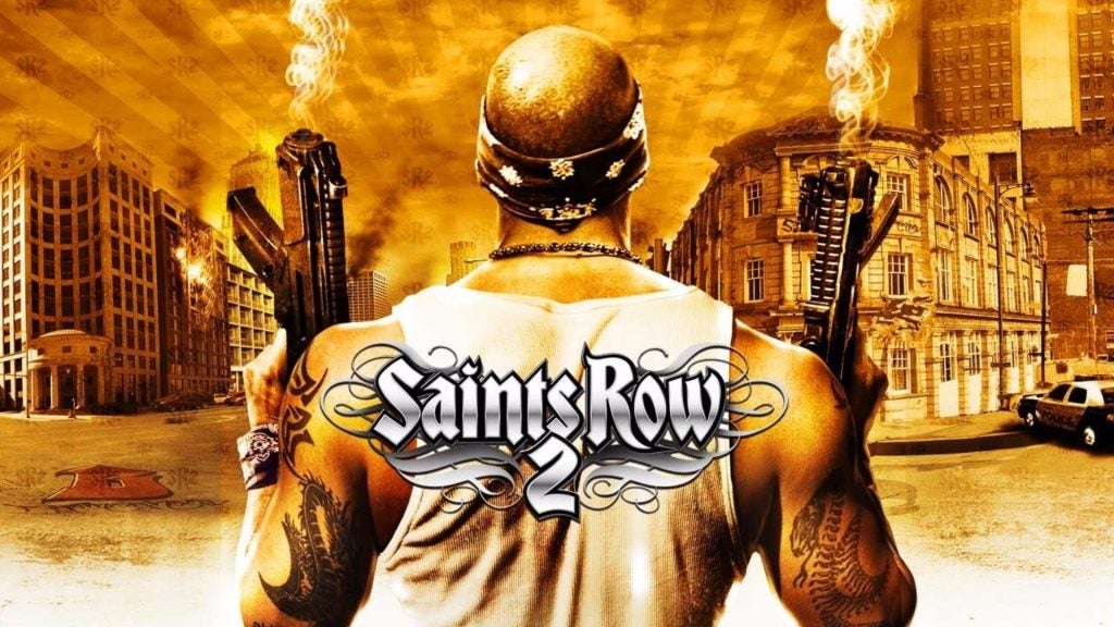 Picture of a wallpaper of a game called Saints Row 2