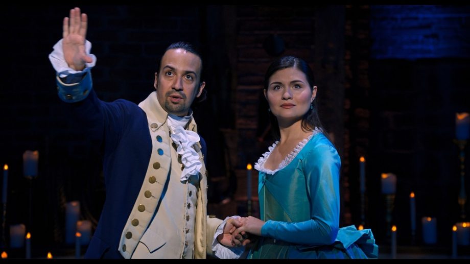 A picture of a scene from a movie called Hamilton