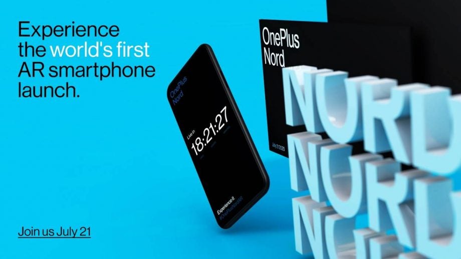 Wallpaper of launch of One Plus Nord smartphone