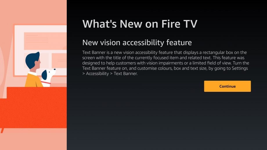Amazon banner of what's new on Fire TV