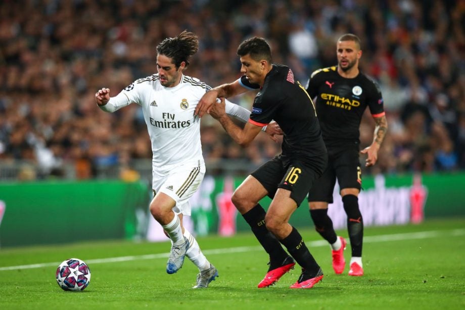 Picture from Real Madrid vs Manchester City UEFA Champions League round of 16 first leg