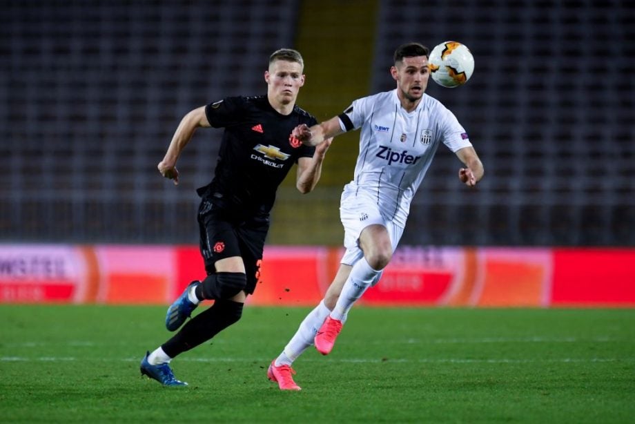 Picture from Lask vs Manchester United UEFA Europa League round of 16 first leg
