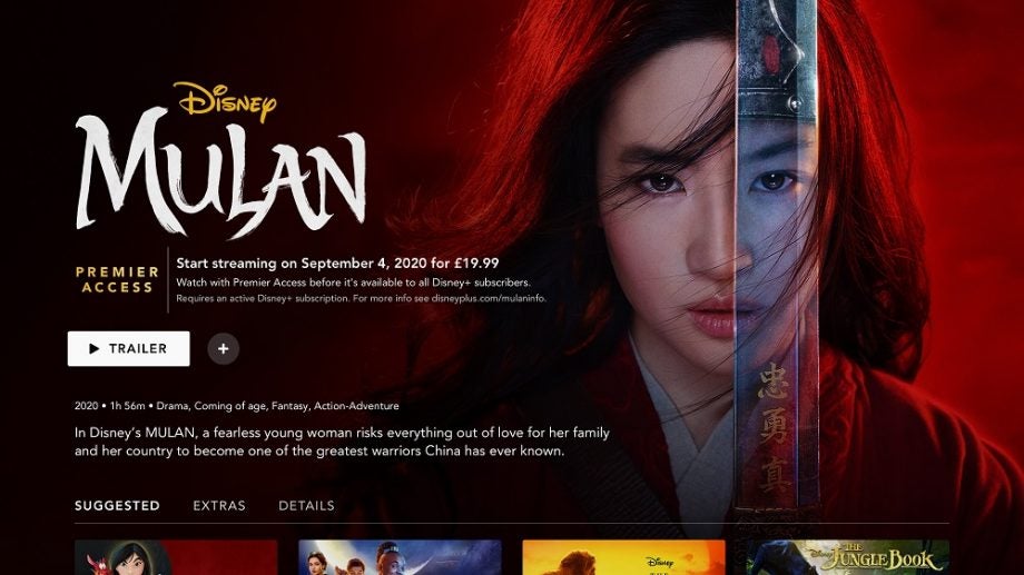 A picture displaying Mulan on Disney