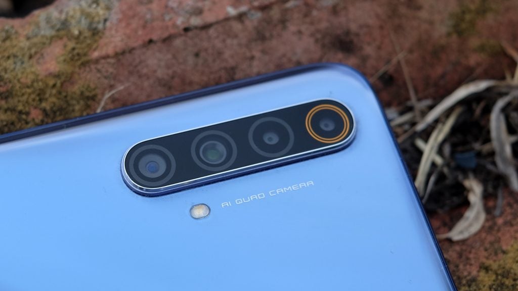 Close up image of Realme X50's back camera section
