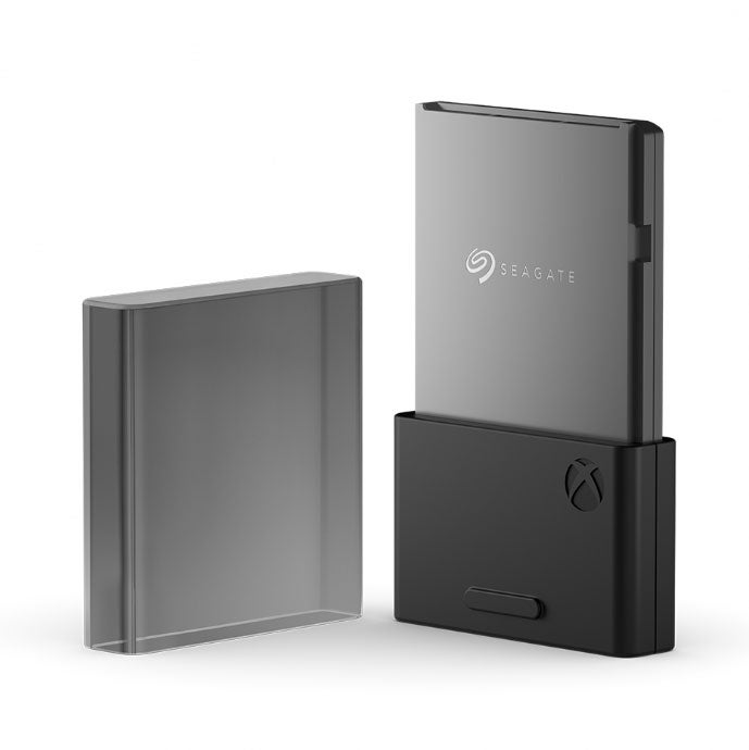 Xbox series expansion card standing on white background