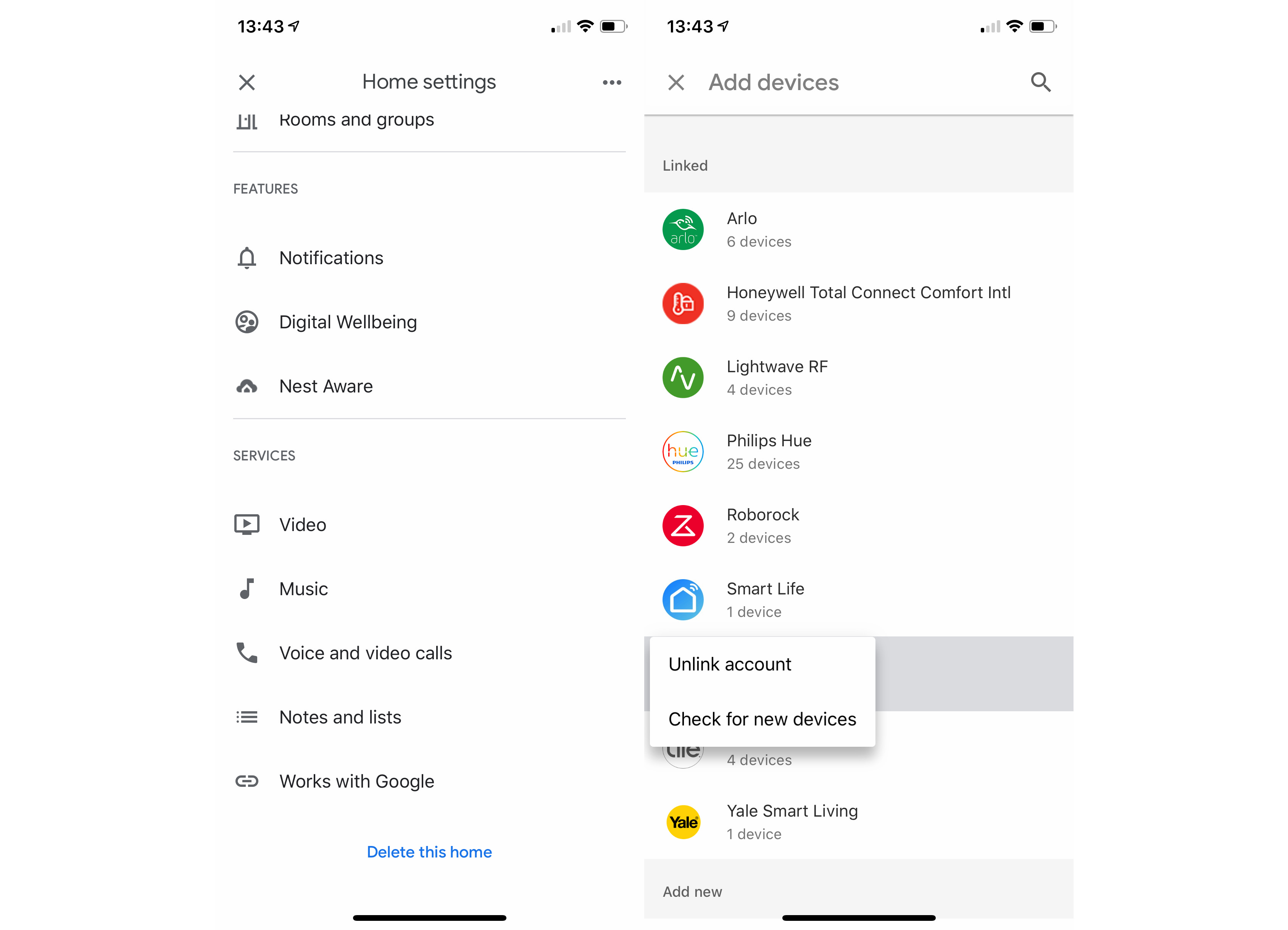 6 Google Assistant Unlink and Relink SonosScreenshot from Sonos app about unlinking and relinking Google assistant