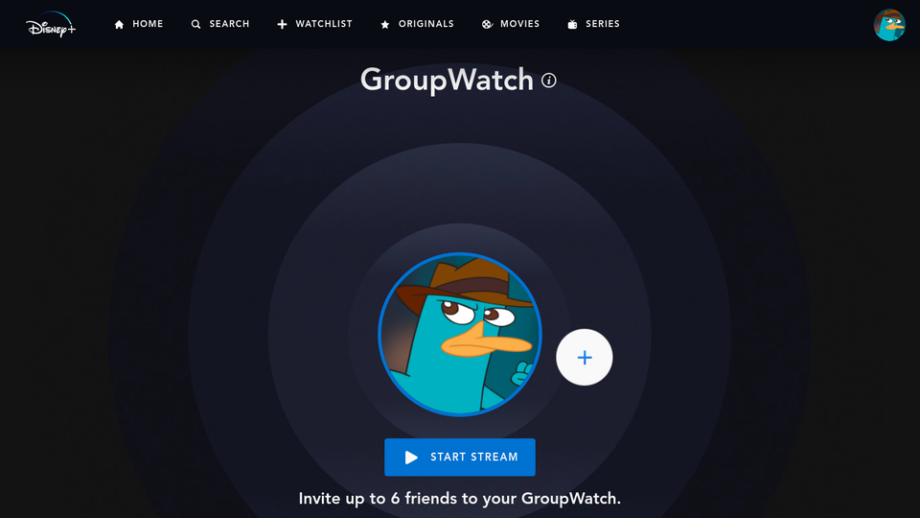 Wallpaper of Group watch feature of DisneyPlus