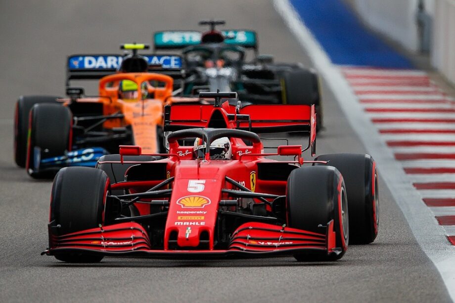 Picture of a race from F1 Russian Grand Prix