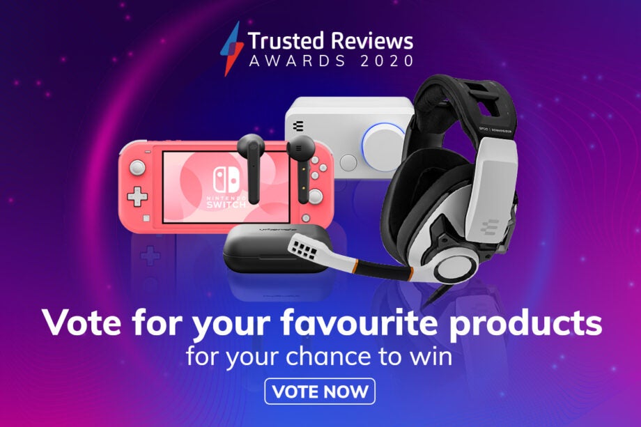 Trusted Reviews Awards 2020 wallpaper for voting your fav product to stand a chance to win it for yourself