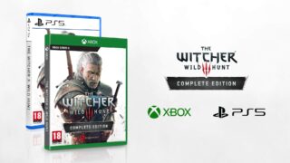 Wallpaper of The Witcher, Wild hunt, complete edition being available on both Xbox and PS5