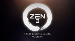 Wallpaper of Zen 3 about a new journey begins Oct 8