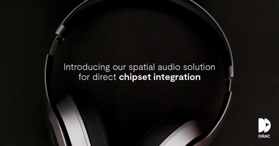 Wallpaper of Dirac wireless headphones about introducing spatial audio solution