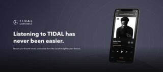 Wallpaper of Tidal music app saying Listening to Tidal has never been easier