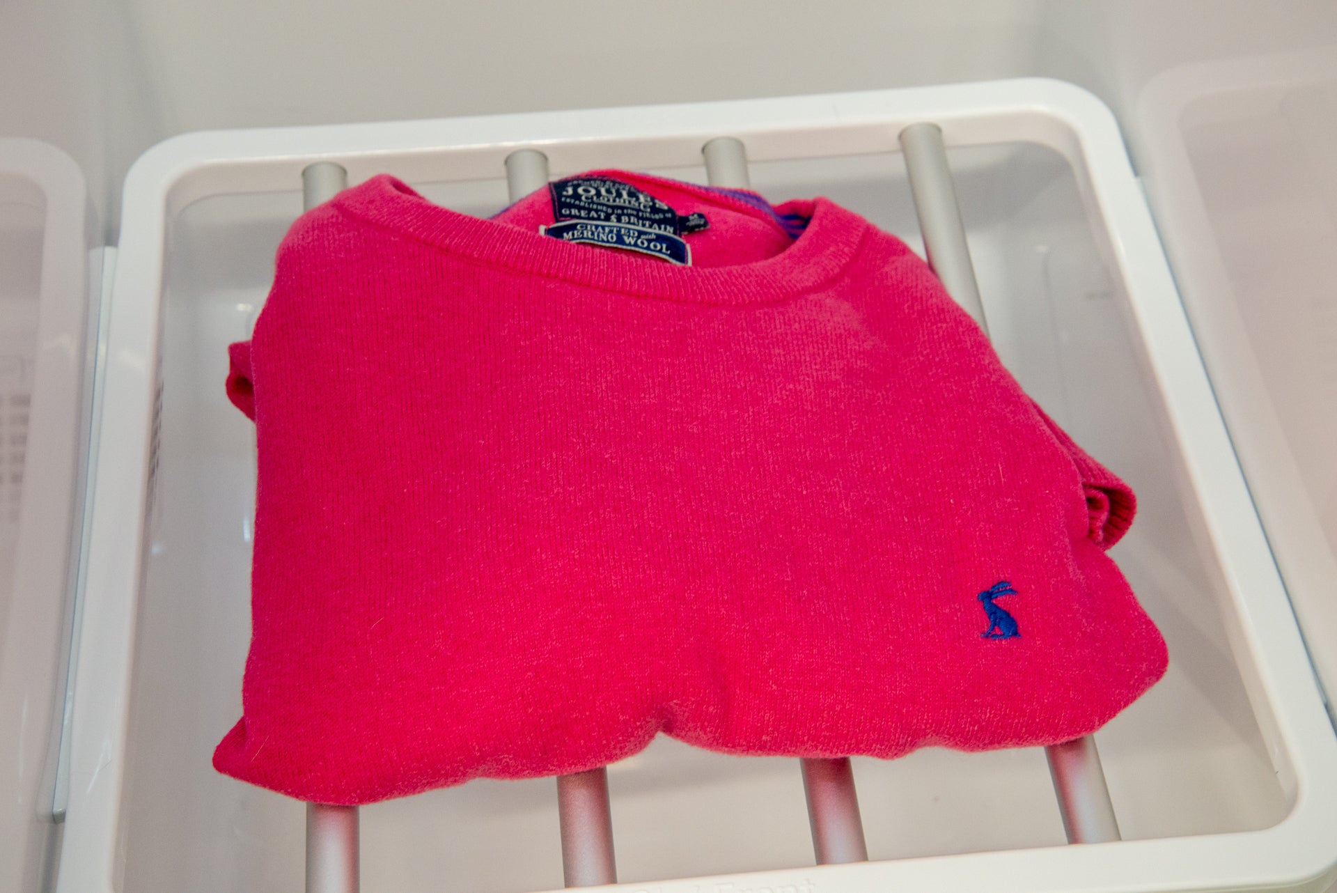 A red t-shirt placed in LG styler