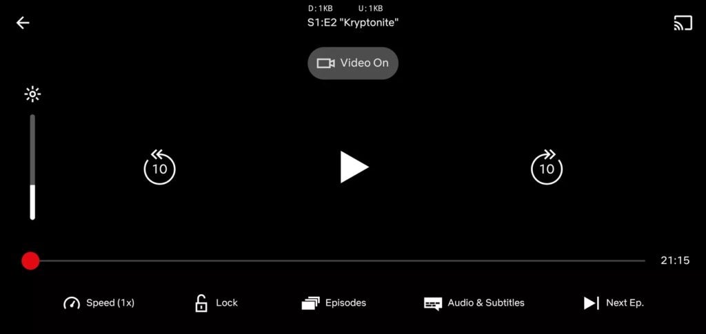 Screenshot from Netflix playing S1:E2 of Kryptonite, paused videon screenshot