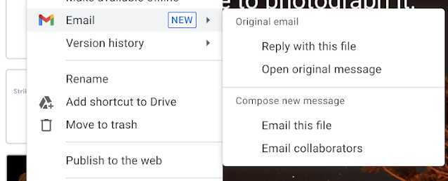 Screenshot of a Gmail option of reply with this file