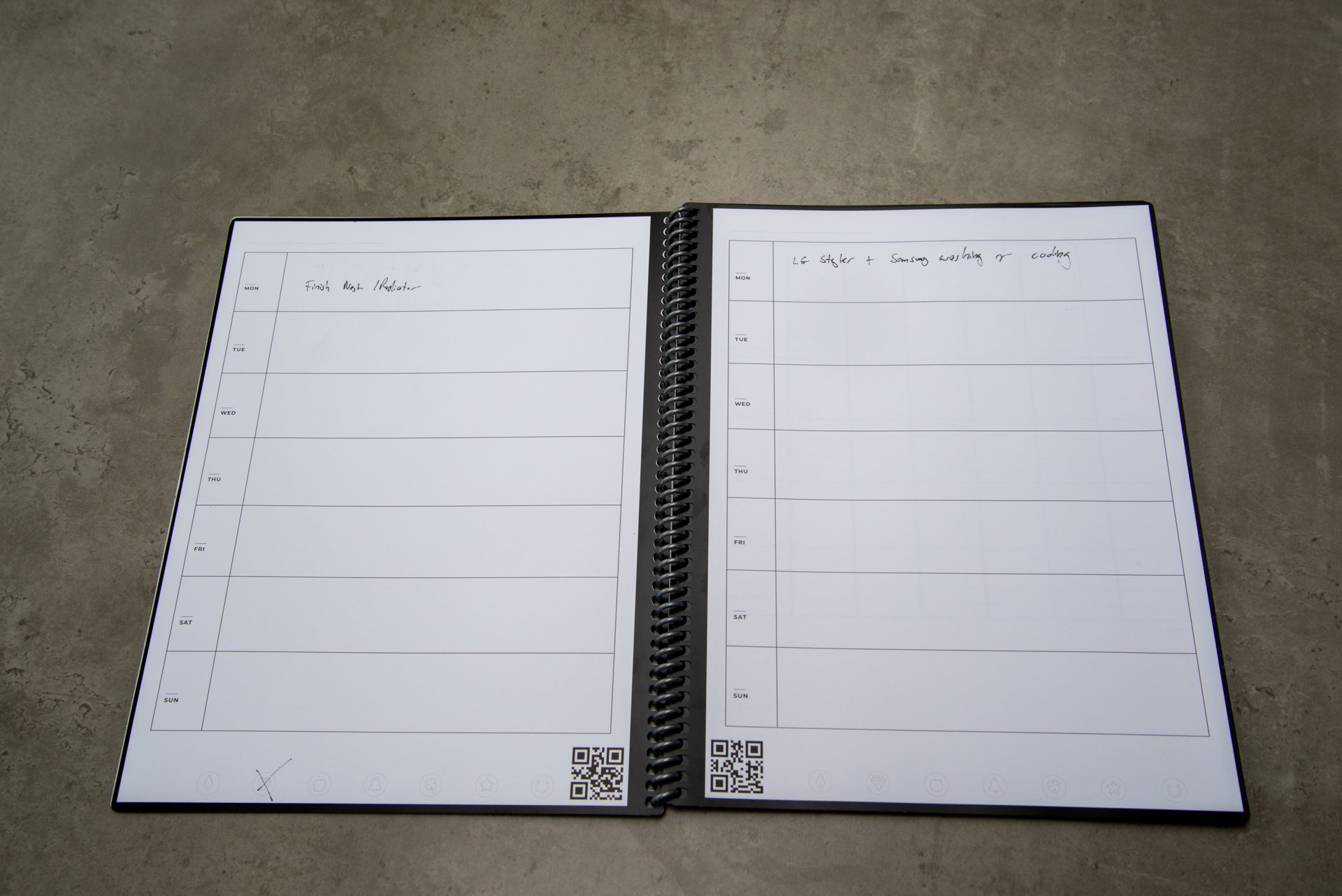 Rocketbook Fusion planner pages
