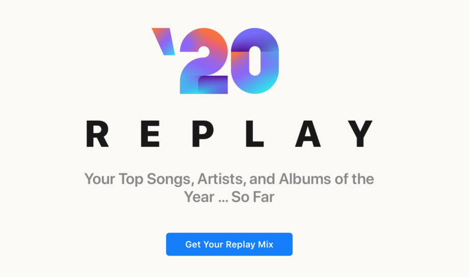 A screenshot of a feature to get Replay mix of ur top songs