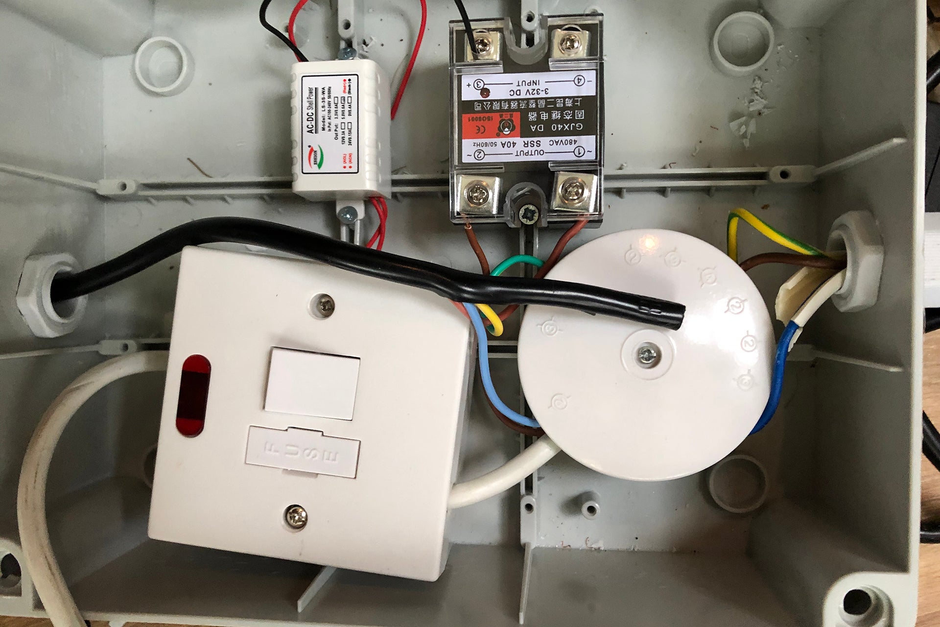 Smart Thermostat Electric Heating main components in place
