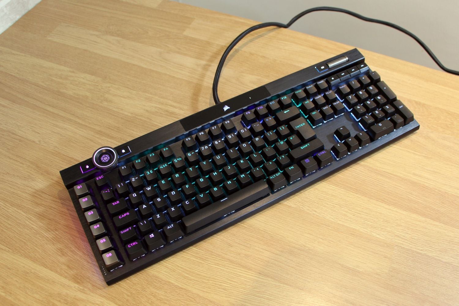 The Corsair K100 sees 3.2mm key travel with an actuation point of just 1mm.