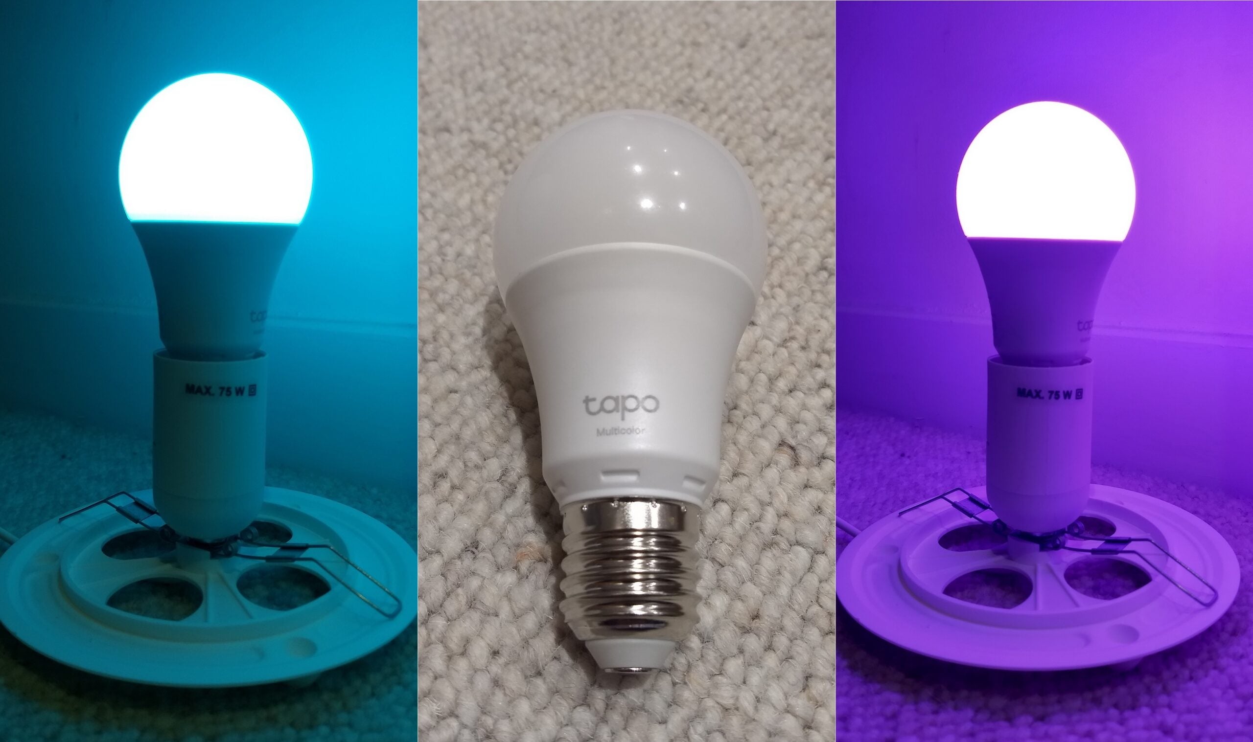 TP-Link Tapo L530E Smart Wi-Fi Light Bulb Multicolour bulbs and colour