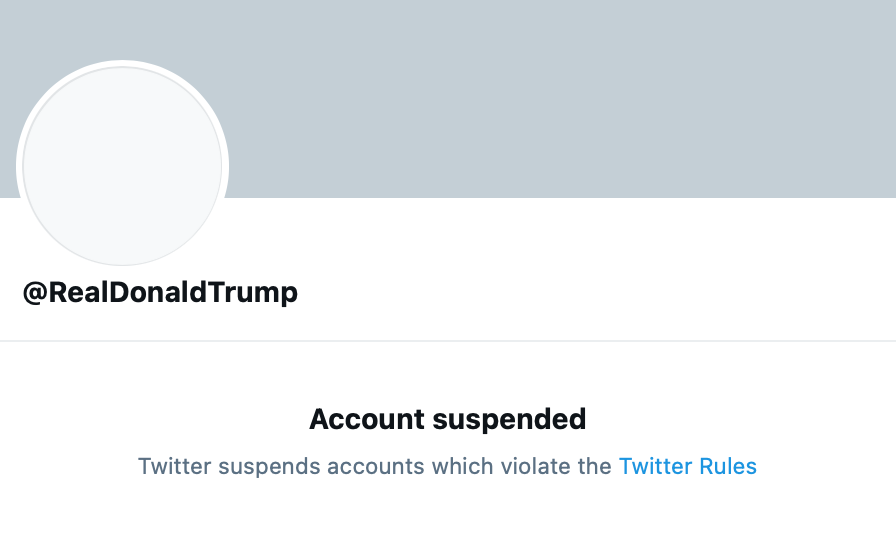 Trump Twitter ban