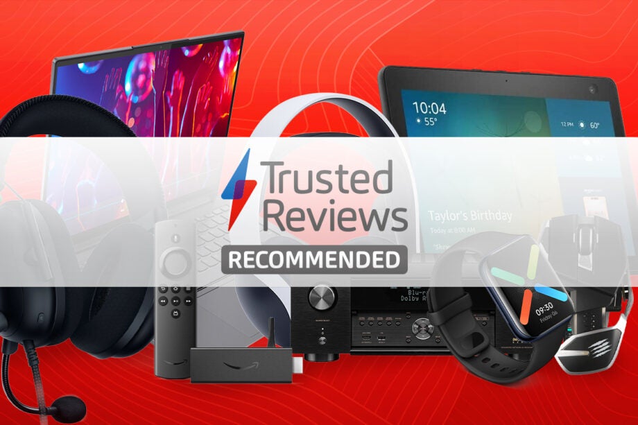 Banner recommending trust review app for electronics review