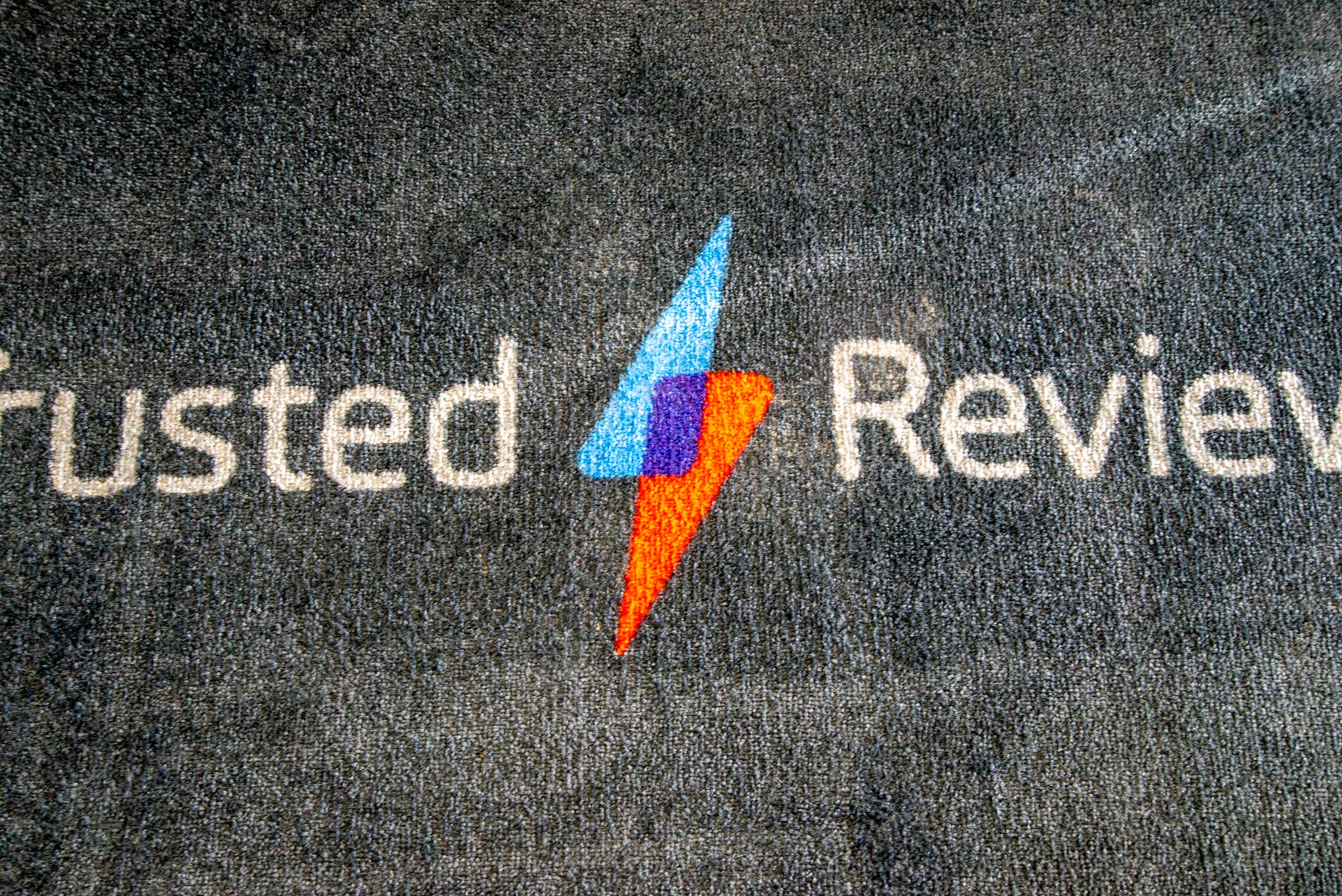 Trusted Reviews logo printed on a cloth