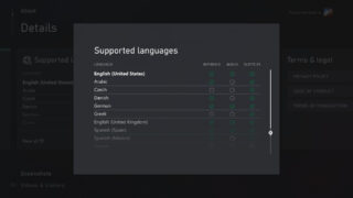 Xbox languages