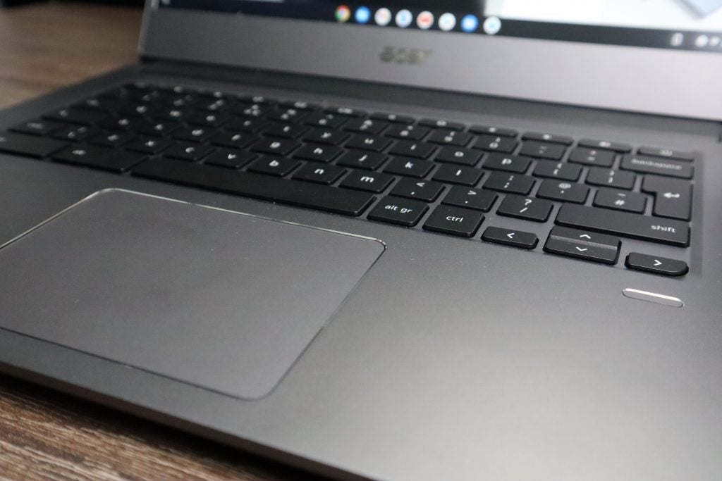 Acer Chromebook 714 keyboard and trackpad
