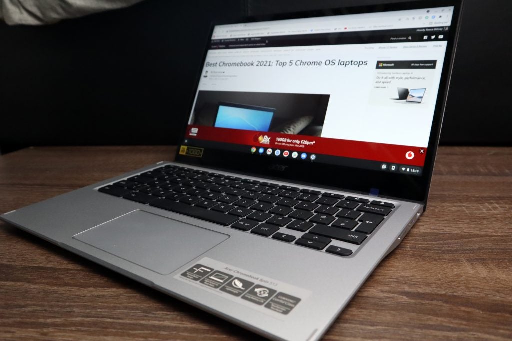 Acer Chromebook Spin 513 on desk