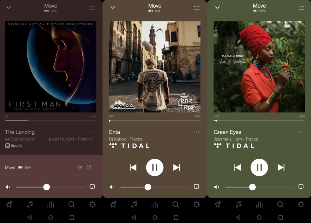 Sonos Move S2 app music playing Tidal