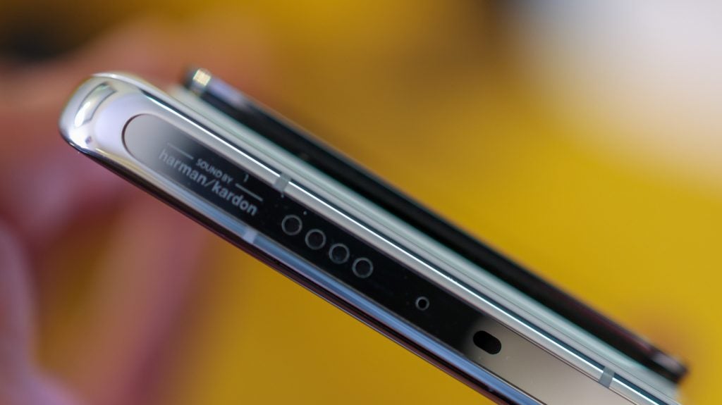 Xiaomi Mi 11 Ultra side of the phone showing audio branding